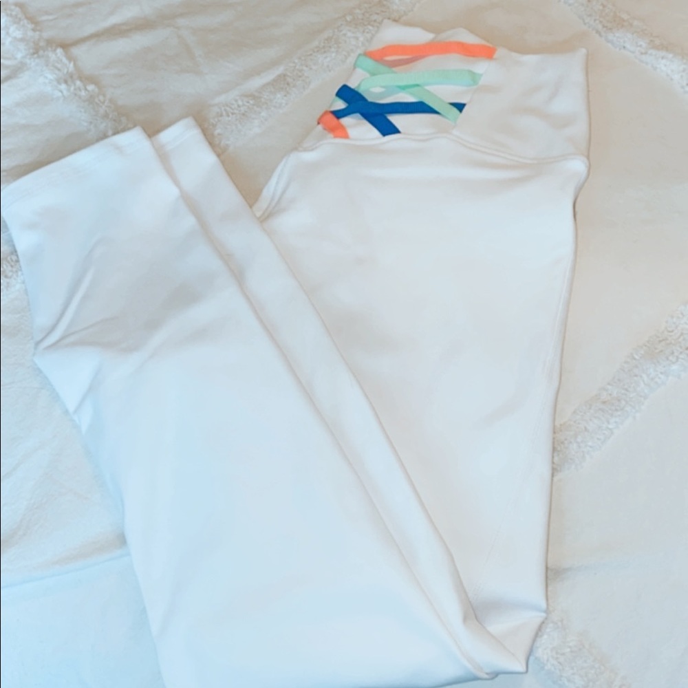 Fabletics white high waisted leggings